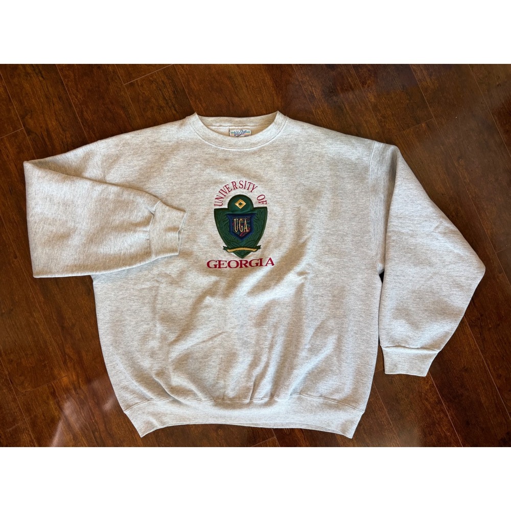 Vintage Velva Sheen University of Georgia UGA Sweatshirt XXL Gray Embroidered